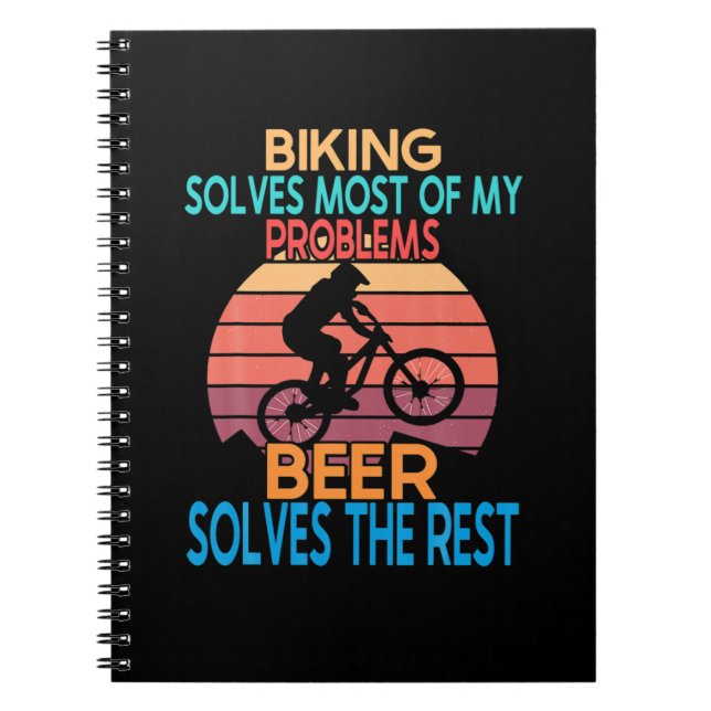 Beer And Biking Birthday Notebook (Front)