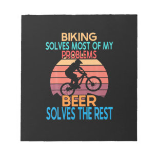 Beer And Biking Birthday Notepad
