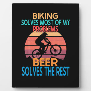 Beer And Biking Birthday Plaque