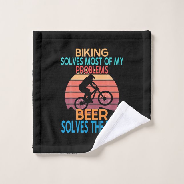 Beer And Biking Birthday Wash Cloth (Wash Cloth)