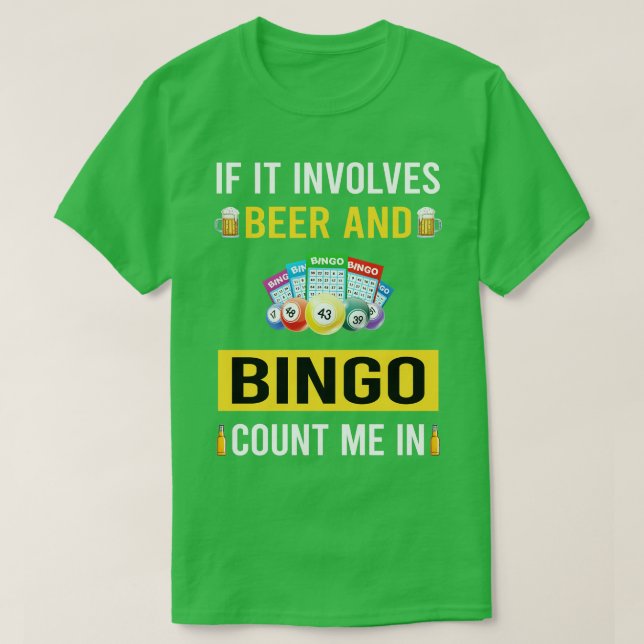 Beer And Bingo T-Shirt (Design Front)