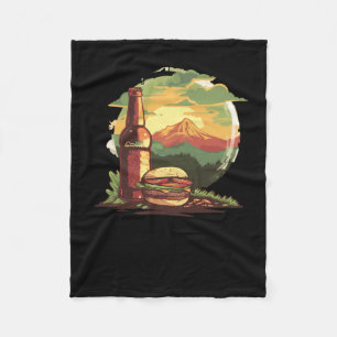 Beer And Burgers Sticker1  Fleece Blanket