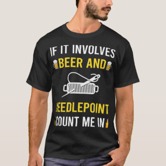 Beer And  Canvas Work T-Shirt