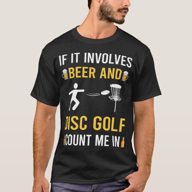 Beer And Disc Golf T-Shirt (Front)