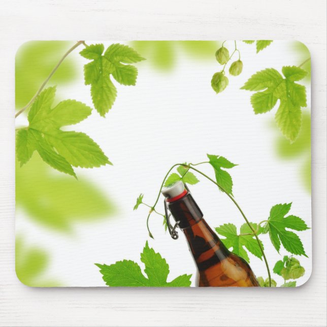 Beer and Fresh Hops Mouse Pad (Front)