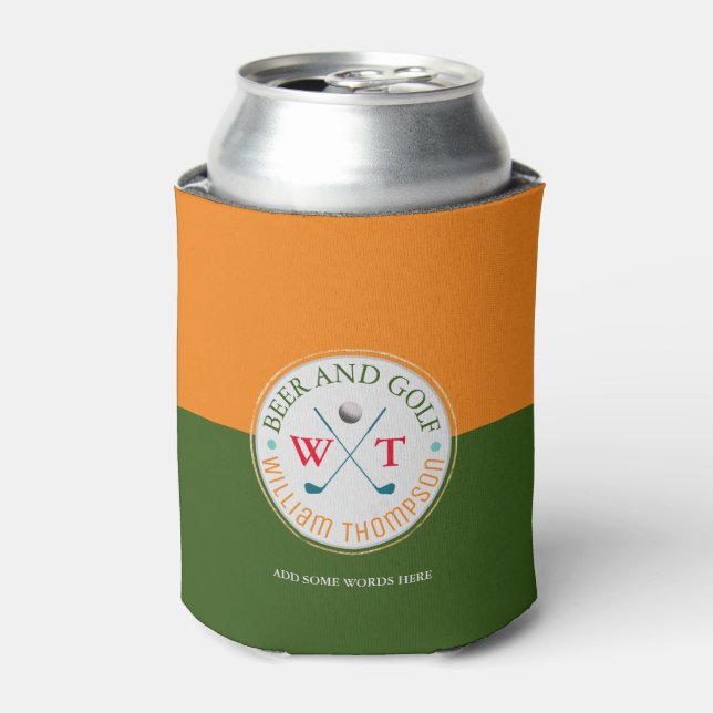 BEER AND GOLF  golf-player  Can Cooler (Can Front)
