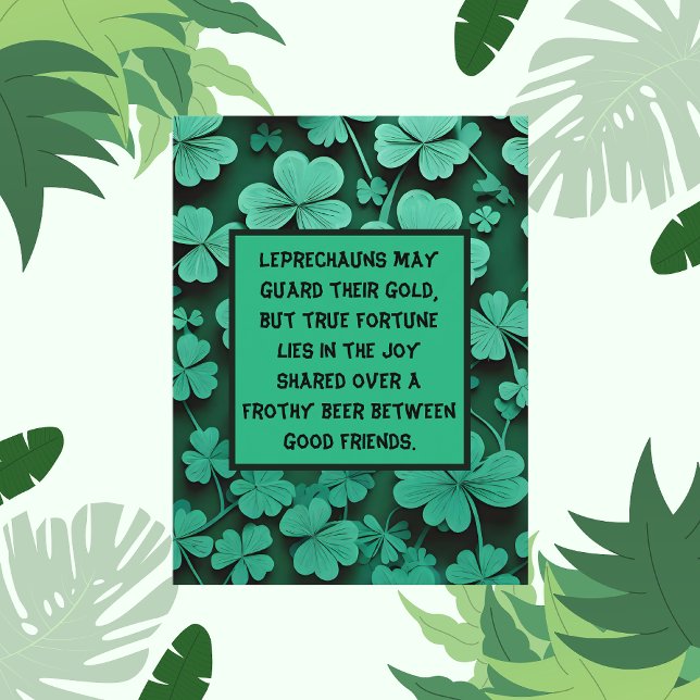 Beer and Good Friends St. Patrick's Day Postcard (Creator Uploaded)