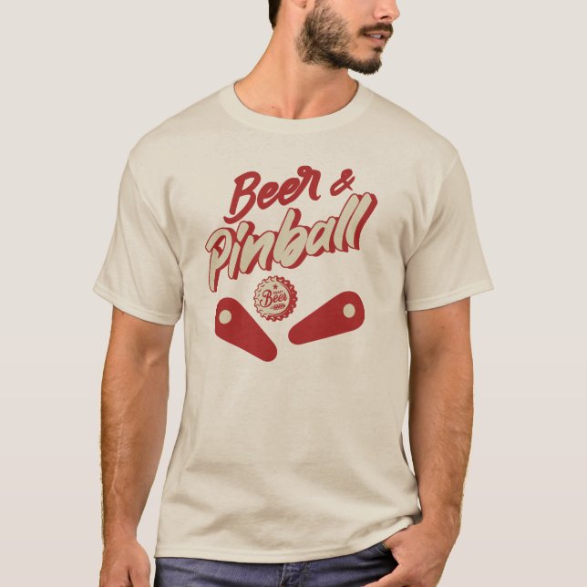 Beer And Pinball  T-Shirt (Front)