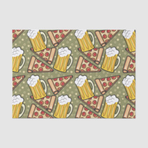 Beer and Pizza Graphic Tissue Paper