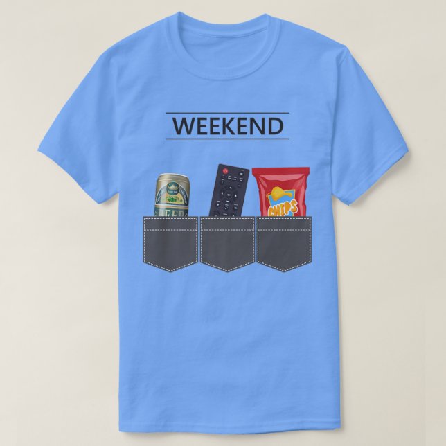Beer and potato chips, weekend, fun and fun, drink T-Shirt (Design Front)