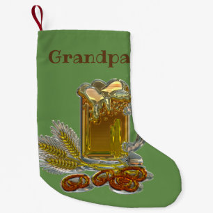 Beer and Pretzels Personalised Small Christmas Stocking
