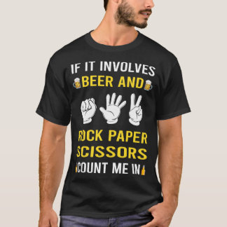 Beer And Rock Paper Scissors T-Shirt
