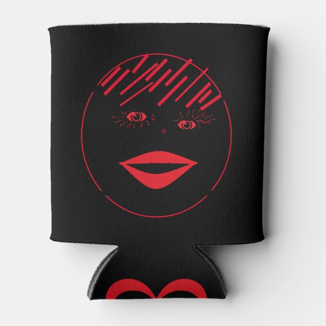 Beer and Soda Can Cooler With Beautiful Woman (Front)