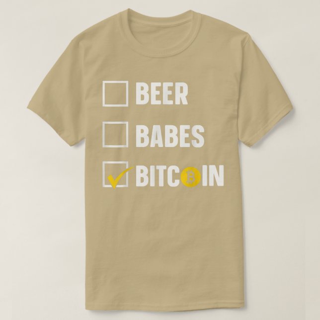 Beer Babes Bitcoin BTC  T-Shirt (Design Front)