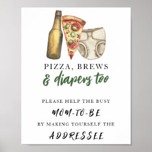 Beer baby shower - Help the Busy Mum-to-Be Poster