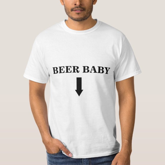 Beer Baby T-Shirt Beer Belly Humour (Front)