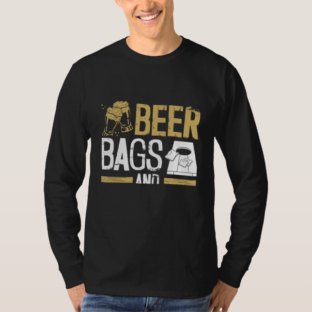 Beer Bags And Boards Backprint Cornhole T-Shirt (Front)