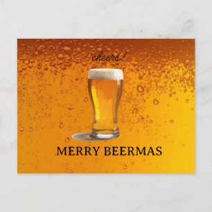 Beer Bar Business vintage logo shop Holiday Postcard
