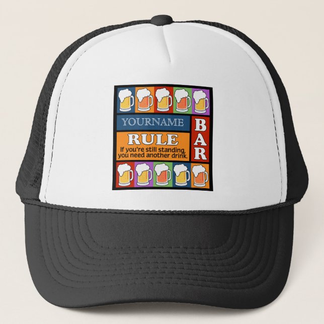 BEER Bar Pop Art custom hats (Front)