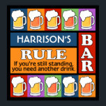 BEER Bar Pop Art CUSTOM NAME poster<br><div class="desc">Change the text field to what you want. You can also change the font and its size and colour by using the "Customise it" function,  as well as add more text fields if you wish. See my store for more items with this design.</div>