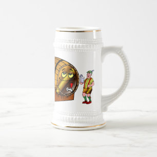 Beer barrel beer stein