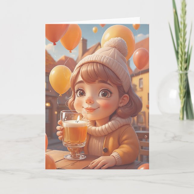 Beer Barrel Birthday Cheer Card (Front)