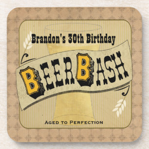 Beer Bash Birthday Coasters