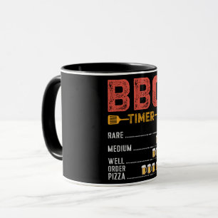 Beer BBQ Timer Rare / Medium Well Funny Humor Mug