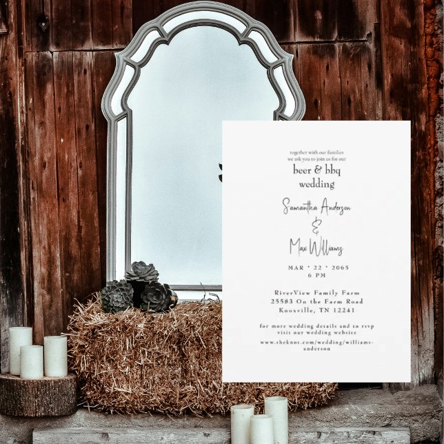 Beer & BBQ Wedding Invitation (Creator Uploaded)
