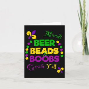 Beer Bead Breast Funny Carnival Party Men Gift Mar Card