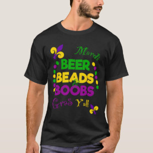 Beer Bead Breast Funny Carnival Party Men Gift Mar T-Shirt