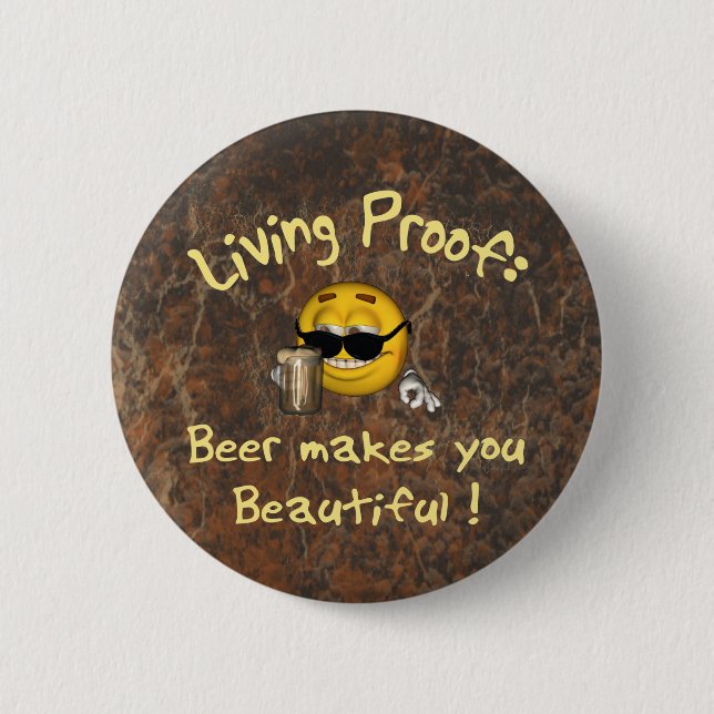 Beer Beautiful 6 Cm Round Badge (Front)