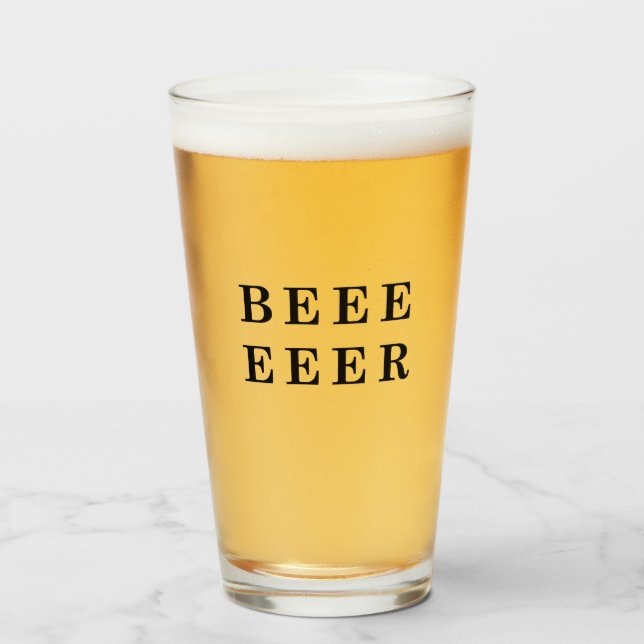 Beer, Beer lovers design Glass (Front Filled)