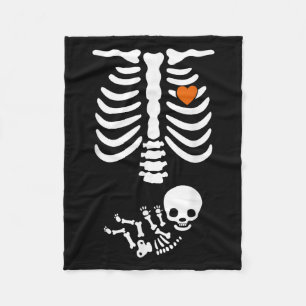 Beer Belly & Baby Skeleton Pregnancy Couples H Fleece Blanket