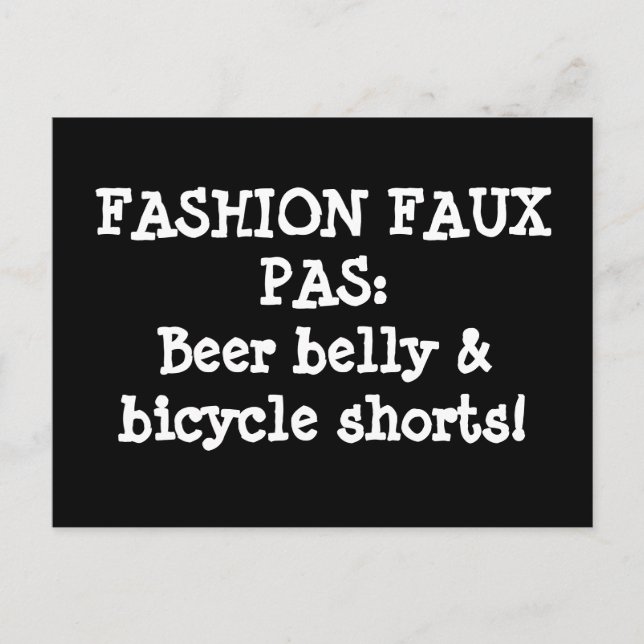 Beer Belly Postcard (Front)