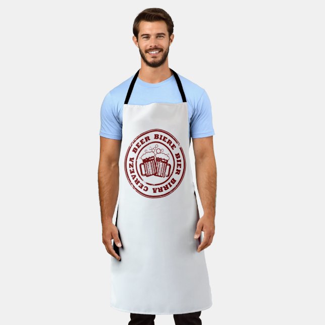 Beer, Biere, Bier, Birra, Cervzea Stamp Apron (Worn)