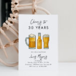Beer Birthday Invitation | Drinks Birthday Invite<br><div class="desc">Minimalist Beer Birthday Invitation.
Ready to be personalised by you!</div>