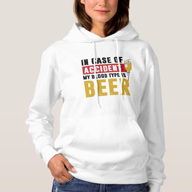 Beer blood type hoodie (Front)