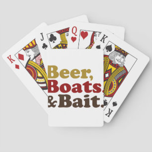 Beer Boats and Bait Fishing Playing Cards