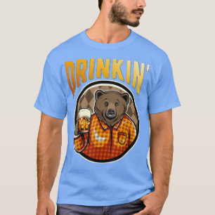 Beer Bod Grizzly Bear Drinkin' Beer Casual Funny B T-Shirt