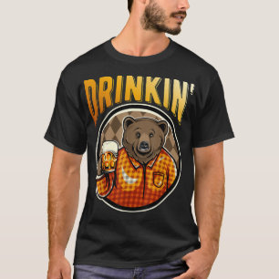Beer Bod Grizzly Bear Drinkin' Beer Casual Funny B T-Shirt
