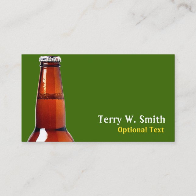 Beer Bottle Business Card (Front)