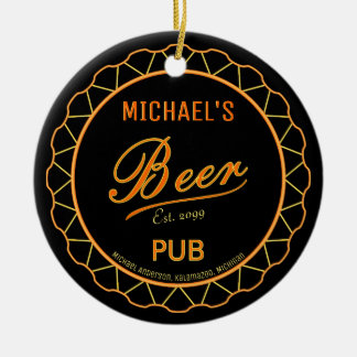 Beer Bottle Cap Pub Ceramic Tree Decoration
