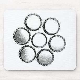 Beer Bottle Caps Flower Mouse Pad