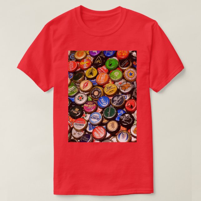 Beer bottle caps T-Shirt (Design Front)