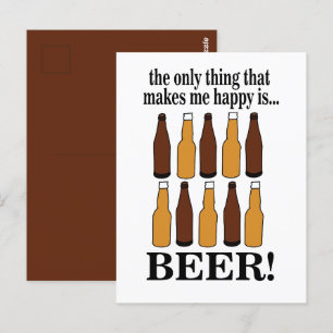 Beer Bottle Funny Beer Postcard