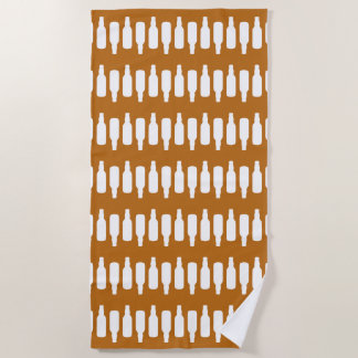 Beer Bottle Pattern Beach Towel