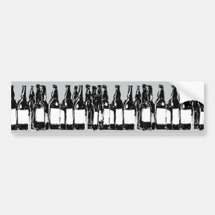 beer bottles bumper sticker