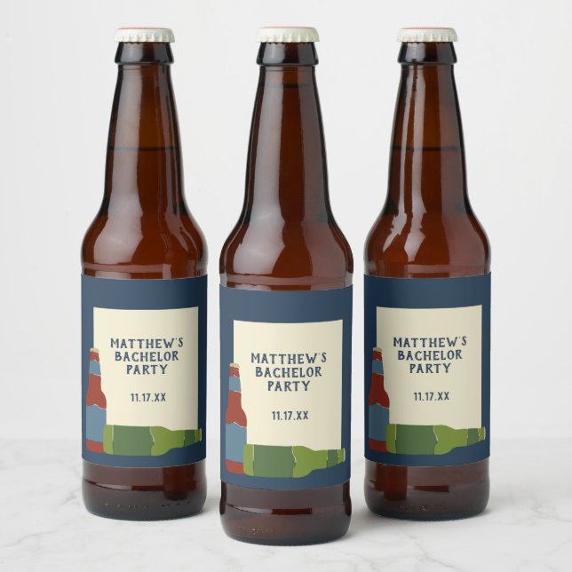 Beer Bottles Graphic Custom Message Bottle Label (Bottles)