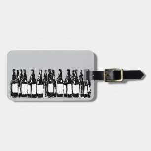 beer bottles luggage tag